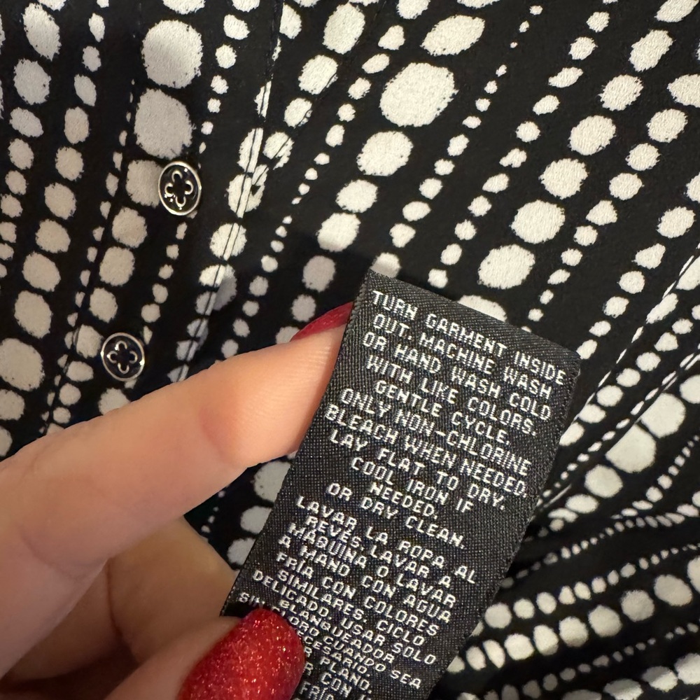 NWT  Zac & Rachel Black and White Blouse   XLARGE   #1 - Picture 8 of 11